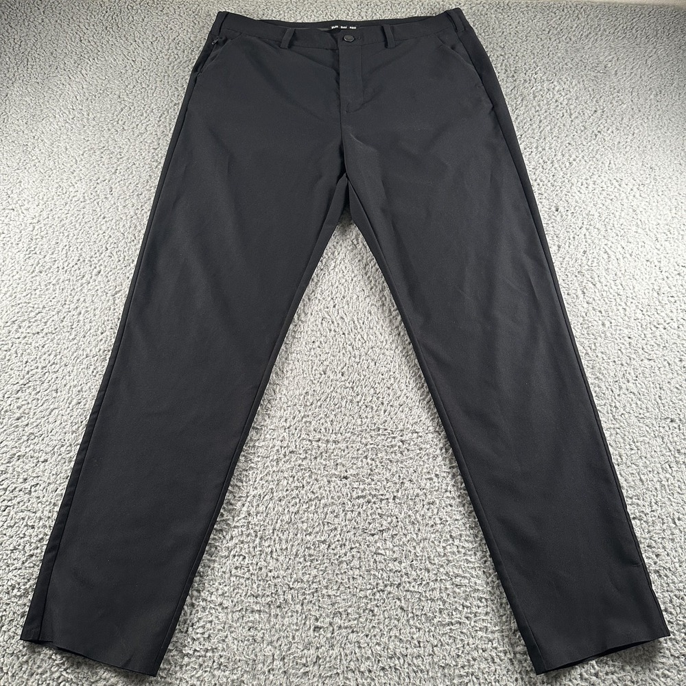 Sun Day Red Pants‎ Mens 34x30 Black Slim Tapered Golf Performance Tiger Woods